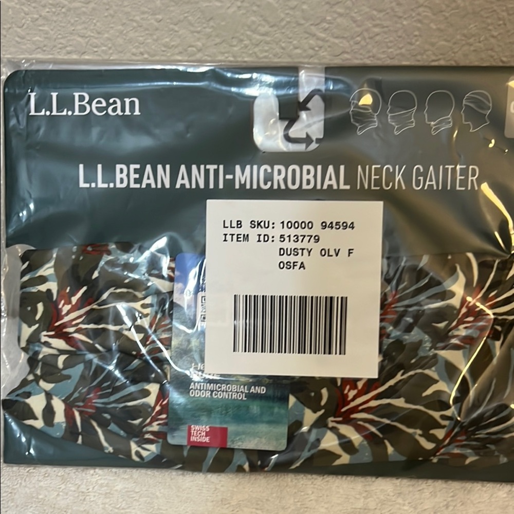 L.L. Bean Anti-Microbial Neck Gaiter - Dusty Olive
